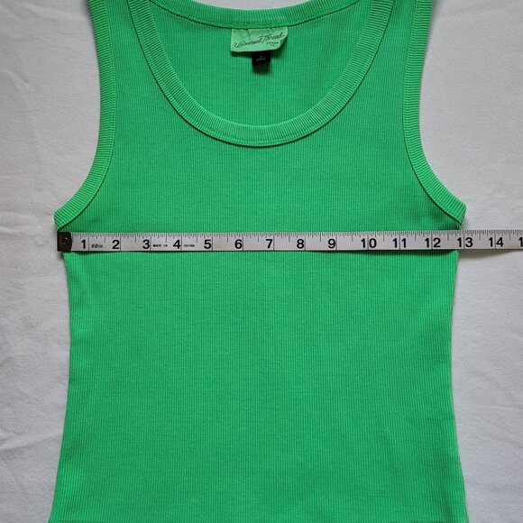 Universal Thread Cropped Tank Top Ribbed Green Womens Size Small - Picture 4 of 7